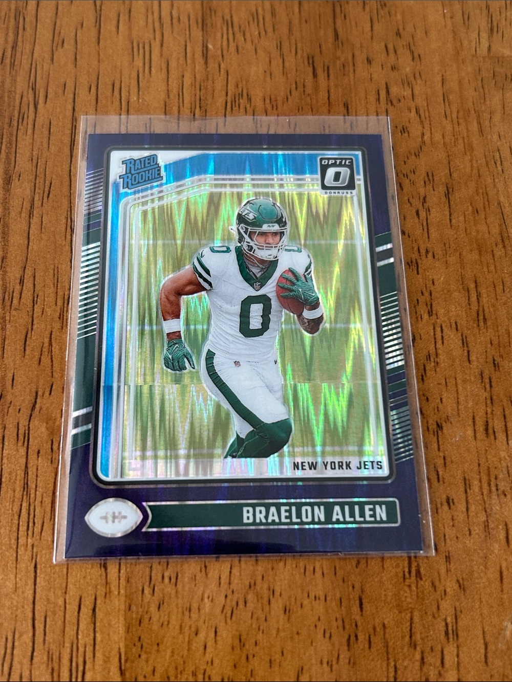 Panini Braelon Allen Holo Football Card - rated rookie New York jets